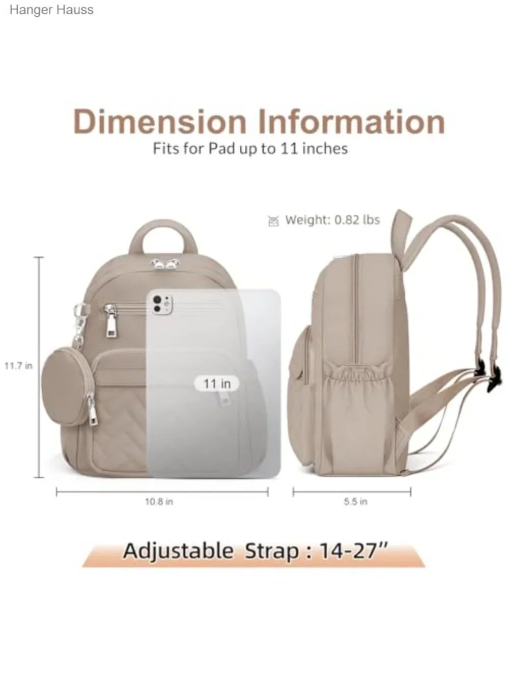 Mini Backpack Women Puffer Daypack Anti-theft Waterproof Nylon 10-Pocket Travel